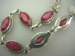 bb1956 BRANSOLETA MIŁOŚCI !!! Malinowa Rozkosz Bransoleta Bransoletka RUBIN INDYJSKI RUBINY Srebro 925 # - 9