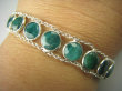 bb3075 Delikatna Dwustronna Bransoleta SZMARAGD INDYJSKI 11 sztuk SZMARAGD - kamień miłości Srebro 925  - 3