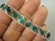 bb3075 Delikatna Dwustronna Bransoleta SZMARAGD INDYJSKI 11 sztuk SZMARAGD - kamień miłości Srebro 925  - 6
