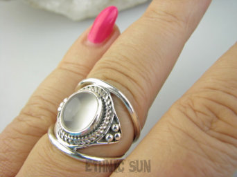 bpe9364 Finezyjny Ażurowy Pierścień Pierścionek podwójna obrączka Kwarcowe Kocie Oko  PRĘGA SWIATŁA r.17 Srebro 925 #