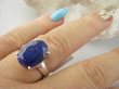 bpee4327 PIĘKNY LUX Pierścień Pierścionek OKAZ Szafir Indyjski WIERNOŚĆ związkach , Stres, choroby oczu ciśnienie Szafiry r.19/ r.20 Srebro 925 - 5