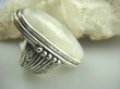 bpe3449 GRECKA BOGINI !!!! Cudowny Duży Długi 3.9 cm OKAZ Pierścień naturalny Kamień Księżycowy r.16/r.17 Srebro 925 # - 2