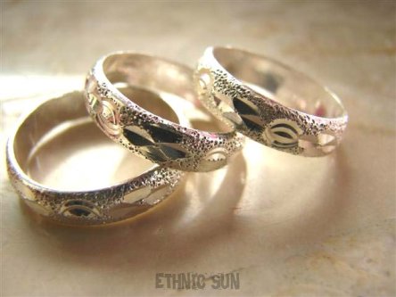 bpee899 MAX BLASK Pięknie Rzeźbiona Obrączka Cała ze Srebra Pierścień r.14 SREBRO 925