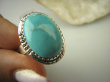 bpe8375 Niezwykły OKAZ Pierścień naturalny Błękitny TURKUS ARIZONA Turkusy r.19 egzotyczne Srebro 925 # - 6
