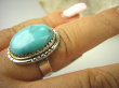 bpe8375 Niezwykły OKAZ Pierścień naturalny Błękitny TURKUS ARIZONA Turkusy r.19 egzotyczne Srebro 925 # - 4