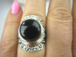 bpe5652 Orientalny Pierścień czarny ONYKS regeneruje SERCE, EGZEMY, PAMIĘĆ r.17/ r.18 Srebro 925 # - 3