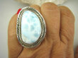 bpe7953 PIĘKNY OKAZ !!! Pierścień RZADKI Anielski kamień Błękitny LARIMAR - stawy, serce, lęki , otwiera czakrę gardła r.19 Srebro 925 # - 4