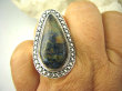 bpe8347 Spokojne Kolory Natury Wielobarwny Pierścień Pierścionek naturalna CHRYZOKOLA I AZURYT r.18 Srebro 925 # - 5