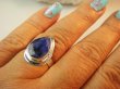 bpee4258 Delikatny Pierścień Pierścionek SZAFIR INDYJSKI Szafiry - WIERNOŚĆ związkach , Stres, choroby oczu ciśnienie r.16 Srebro 925 # - 7