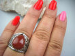 bpe4639 Obrączka Motyl - symboil szczęscia wolności niezależności Wygodny PIERŚCIEŃ CZERWONY ONYKS  - SERCE, EGZEMY, PAMIĘĆ r.17/ r.18 zdobiona obrączka Srebro 925 # - 2