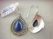 bke1209 Egzotyczne Lekkie Kolczyki z królewskimi Lapis Lazuli z pirytem w orientalnej oprawie Srebro 925 - 11