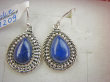 bke1209 Egzotyczne Lekkie Kolczyki z królewskimi Lapis Lazuli z pirytem w orientalnej oprawie Srebro 925 - 9