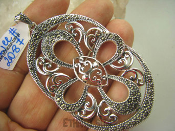 bwee2087 WOOW PRZEPIĘKNY Fantazyjny DUŻY 17G , 7 cm/3.9 cm Fenomenalny Wisior szwajcarskie Markazyty Srebro 925 #