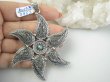 bwe3853 Egzotyczna Gwiazda czy rajski Kwiat ? Duży 8.5 cm szeroki 6,5 cm , 24G Piękny Wisior naturalny TURKUS Turkusy Srebro 925 # - 4