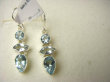 bn1507 LUX Komplet 39 gramów !! Niewiarygodnie piękny Naszyjnik i Kolczyki szlifowany Blue Topaz - kamień młodości, najwyższa jakość kamienia Srebro 925 # - 9