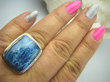 bpe5956 Niebiańsko piękna GALAKTYKA Klasyczny Pierścień naturalny niebieski AZURYT r.19 Srebro 925 # - 2