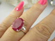 bpee4358 PIĘKNY Elegancki Pierścień Pierścionek OKAZ Rubin Indyjski Rubiny r.15 Srebro 925 - 4
