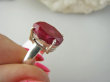 bpee4358 PIĘKNY Elegancki Pierścień Pierścionek OKAZ Rubin Indyjski Rubiny r.15 Srebro 925 - 8