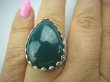 bpe5246 Bajeczny Wielki PIERŚCIEŃ ZIELONY ONYKS - SERCE ,PAMIĘĆ r.20 pięknie zdobione Srebro 925 # - 3