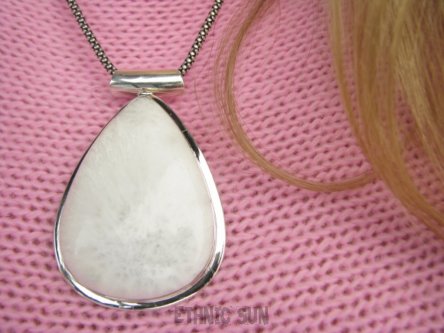 bwe3911 SKRZYDŁA ANIOŁA !!! Genialny Duży 29 g! PIĘKNY Wisior Zawieszka SKOLECYT BIAŁY - wewnętrzny spokój Srebro 925 #