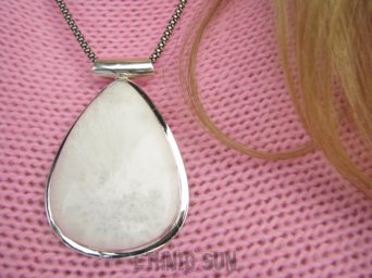 bwe3911 SKRZYDŁA ANIOŁA !!! Genialny Duży 29 g! PIĘKNY Wisior Zawieszka SKOLECYT BIAŁY - wewnętrzny spokój Srebro 925 #