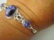 bb3503 Prześliczna Elegancka Bardzo Wygodna Delikatna Bransoleta Drogocenny Fioletowy Czaroit Srebro 925 # - 2