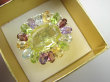 bpee4642 Wooow BOSKO PIĘKNY WIELOBARWNY Lux Pierścień Pierścionek naturalny Cytryn Lemon, Ametyst, Granaty, Oliwin, Blue Topaz r.15 SREBRO 925 # - 10