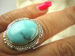 bpe7226 Niezwykły OKAZ Pierścień naturalny TURKUS ARIZONA Turkusy r.17 egzotyczne Srebro 925 # - 4