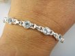 bb3080 BŁĘKITNE CUDO !!!! Przepiękna delikatna Bransoleta z kamieniami młodości - 7 sztuk kamieni BLUE TOPAZ RZADKOŚĆ Srebro 925 # - 5