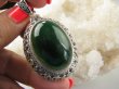 bwe3671 Cudowny Duży OKAZ 24g !!! Wisior Zawieszka zielony Onyks - regeneruje SERCE, EGZEMY, PAMIĘĆ Srebro 925 # - 6