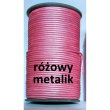rz75 Rzemień okrągły lakierowany 3 mm RÓŻOWY METALIK  prawdziwa SKÓRA NATURALNA i zapięcia Srebro pr.925 długość 45,5 cm - 3