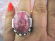 bpe4631 THULIT DUŻY ROZMIAR 24 ,OKAZ 22 gramy !!! Egzotyczny Pierścień RÓŻOWY THULIT (Rosaline) r.24 Srebro 925 # - 2
