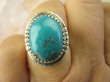 bpe8470 Niezwykły OKAZ Pierścień Pierścionek naturalny TURKUS ARIZONA Turkusy r.16 egzotyczne Srebro 925 # - 4
