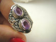 bpe9031 Egzotyczny Pierścień Pierścionek Fioletowy AMETYST - kamień mądrości (ochrona, spokój umysłu, rozwój duchowy) r.15 Srebro 925 # - 11