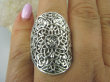 bpe6176 SŁONECZNY KWIAT !!! DUŻY Ażurowy Orientalny Pierścień Cały ze Srebra r.14 SREBRO 925 # - 9