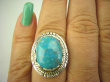 bpe8261 Niezwykły OKAZ Pierścień Pierścionek naturalny TURKUS ARIZONA Turkusy r.17/ r.18 egzotyczne Srebro 925 # - 4