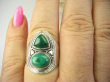 bpe8892 Biżuteria Egzotyczna !!! Pierścień Pierścionek Zielony MALACHIT - pobudza kreatywność r.17 Srebro 925 # - 2