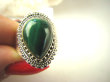 bpe8989 Delikatny Pierścionek PIERŚCIEŃ z zielonym Malachitem Malachit - pobudza kreatywność r.16 Srebro 925 - 4