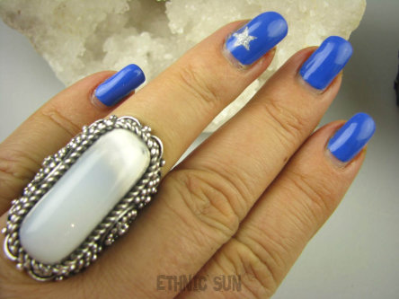 bpe6657 CUDO UNIKAT NASZ PROJEKT !!! Duży Masywny 30 G !!! PIERŚCIEŃ AGAT DENDRYTOWY r.18 Srebro 925 #