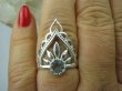 bpee2984 Wschodzące słońce Ażurowa piękność !!! Delikatny Pierścień BLUE TOPAZ - kamień młodości r.18 SREBRO 925 - 4