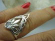 bpee2984 Wschodzące słońce Ażurowa piękność !!! Delikatny Pierścień BLUE TOPAZ - kamień młodości r.18 SREBRO 925 - 3
