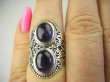 bpe8907 Egzotyczny Pierścień z AMETYSTAMI AMETYST - kamień mądrości (ochrona, spokój umysłu, rozwój duchowy) r.15.5 Srebro 925 # - 6