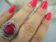 bpee3024 Orientalna Miłość Rubin - kamień miłości !!! DUŻY Pierścień Rubin Indyjski Rubiny r.20/ r.21 Srebro 925 # - 3