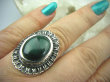 bpe5776 Piękny Pierścień z Malachitem ciemno zielony MALACHIT - pobudza kreatywność r.20 Srebro 925 # - 3