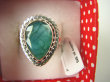 bpee3704 SZMARAGDOWY KLEJNOT !!!! Delikatny Pierścień Szmaragd Indyjski Szmaragdy r.16 Srebro 925 # - 2