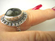 bpe8603 OKSYDOWANY MELONIK !!! Egzotyczny Pierścień Pierścionek Labradoryt Spektrolit - kamień Zorzy Polarnej r.22 Srebro 925 # - 6