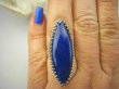bpe7211 EGZOTYCZNA DAMA !!! Orientalny Długi 4,3 cm Pierścień z królewskim Lapis Lazuli strażnik prawdy i mądrości r.16 Srebro 925 # - 4