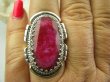 bpee3760 Duży RUBINOWY OKAZ CUDOWNY Pierścień Rubin Indyjski w orientalnej oprawie Rubiny r.19 Srebro 925 # - 5