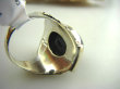 bpe2899 Niezwykły Pierścień AGAT BRAZYLIJSKI czarny z białymi pasmami w orientalnej oprawie r.15 Srebro 925 # - 6