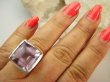 bpee4237 Rzadkość LUX UNIKAT Cudny PIERŚCIEŃ Pierścionek RZADKI AMETRYN -  NAJWYŻSZA JAKOŚĆ KAMIENIA r.19 Srebro 925 # - 4